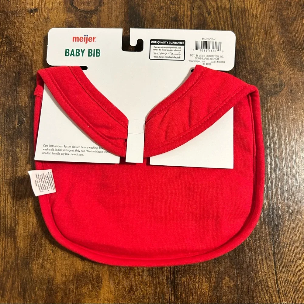 Baby Bib - One Cute‎ Cookie-Red